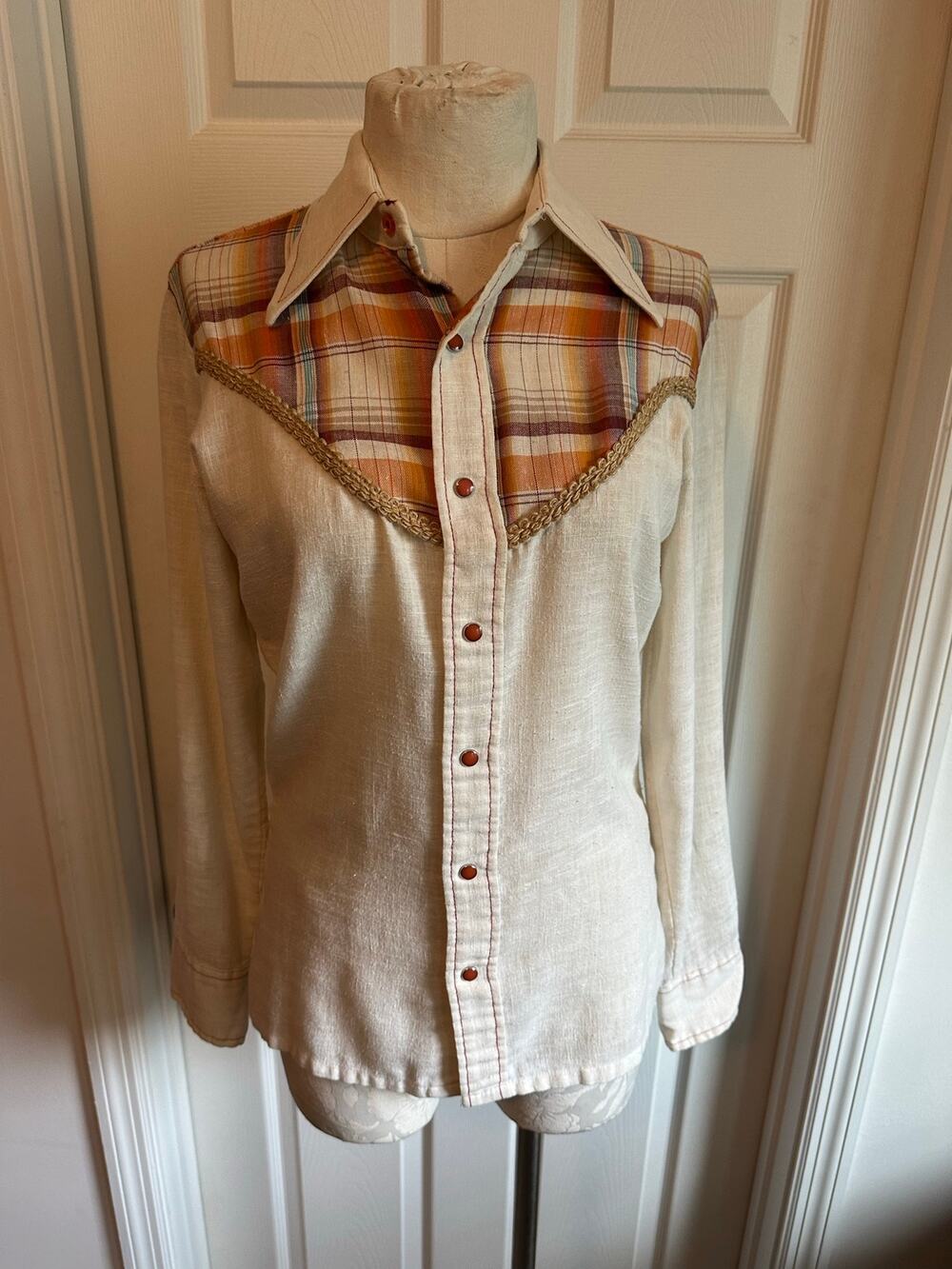 Tie vintage Wrangler pearl snap shirt